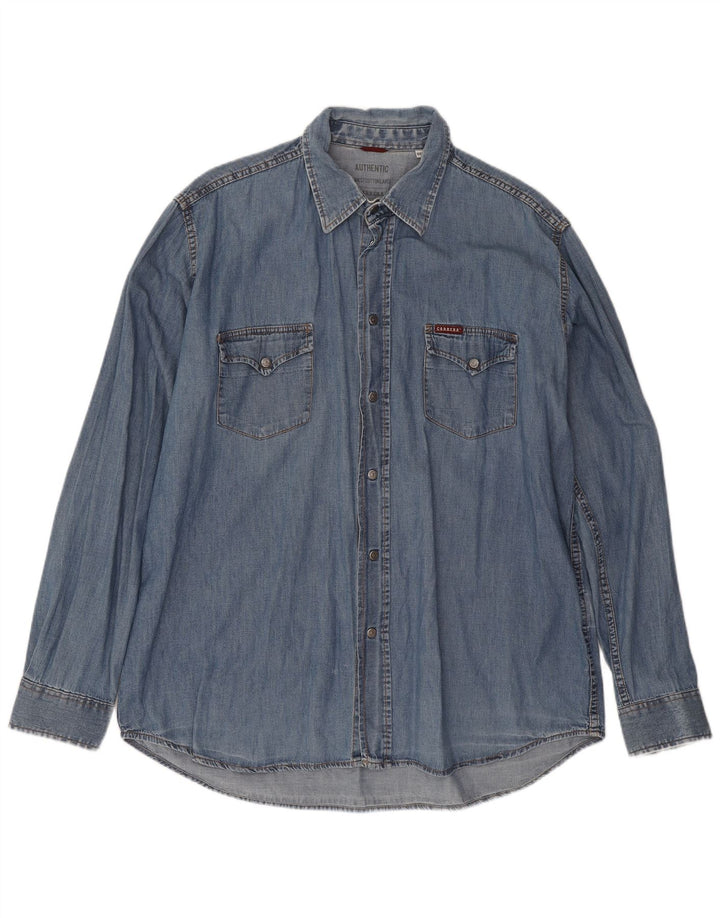 Carrera denimskjorte til mænd 2XL blå bomuld