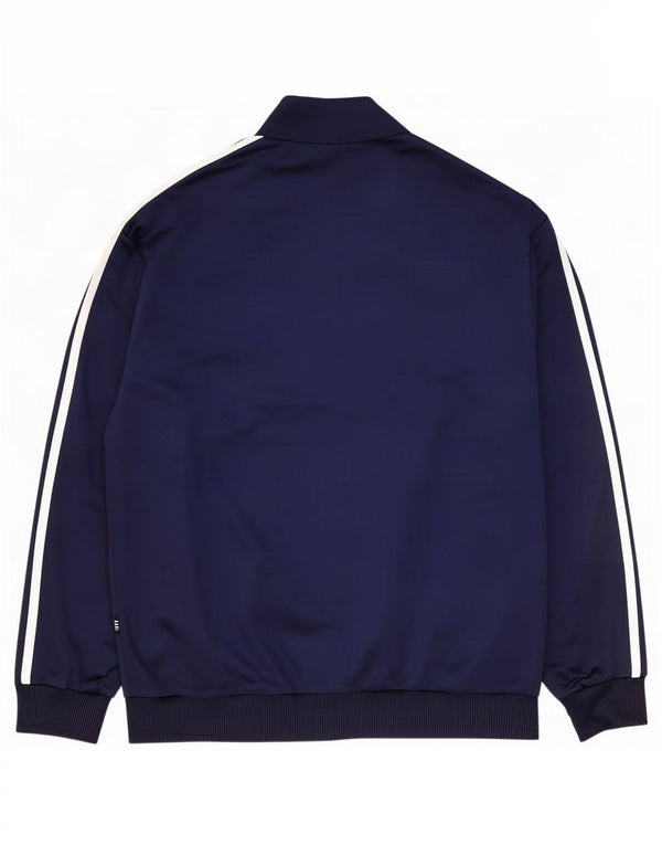 Giacca da tuta da uomo Adidas UK 38/40 Medium Blu Navy Poliestere