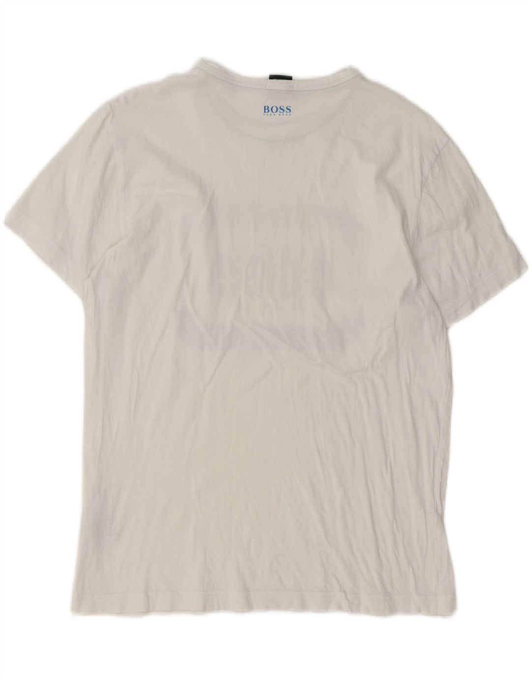 Hugo Boss Mens Regular Fit Graphic T-Shirt Top Medium White Cotton