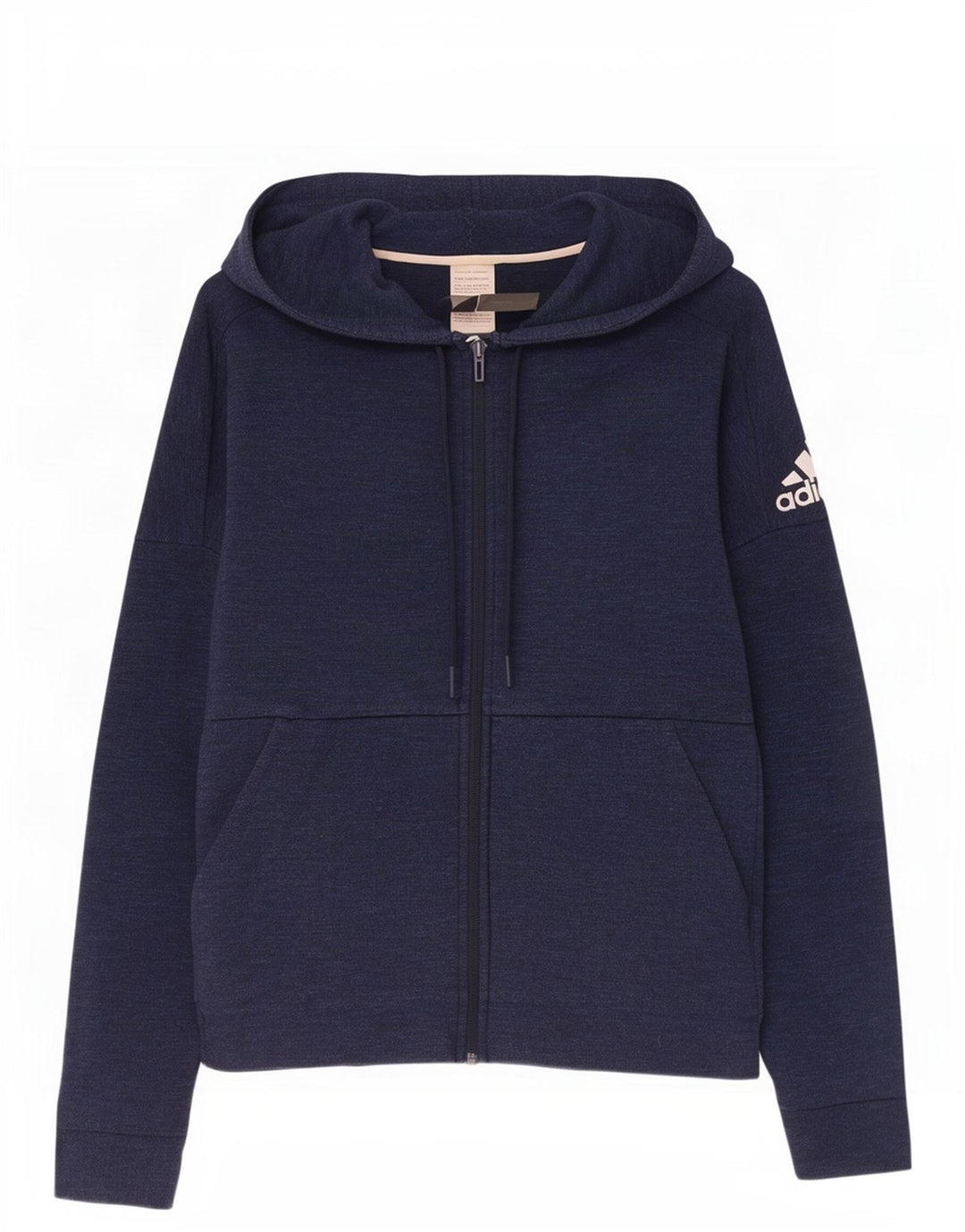 Adidas Mens Zip Hoodie Sweater Medium Navy Blue Cotton