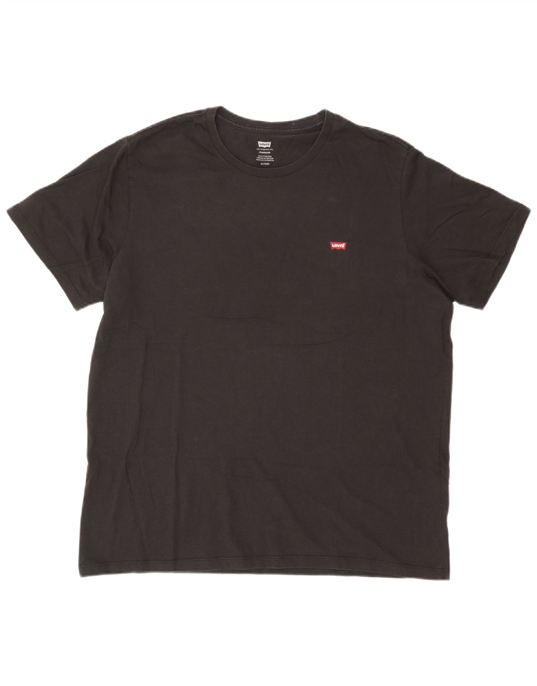 Levi's Herre Standard T-Shirt Top XL Sort Bomuld