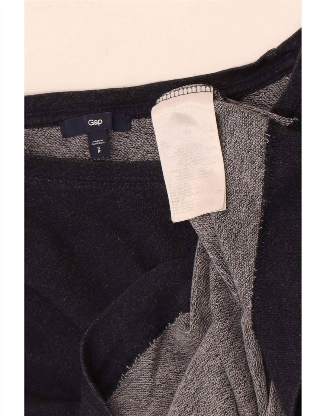 Gap Womens Oversized Top 3/4 Sleeve UK 10 Small Navy Blue Cotton