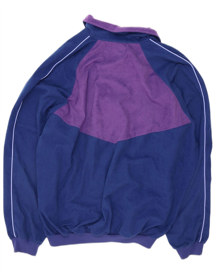 Aesse Mens Velour Tracksuit Top Jacket Grande Roxo Colourblock Poliéster