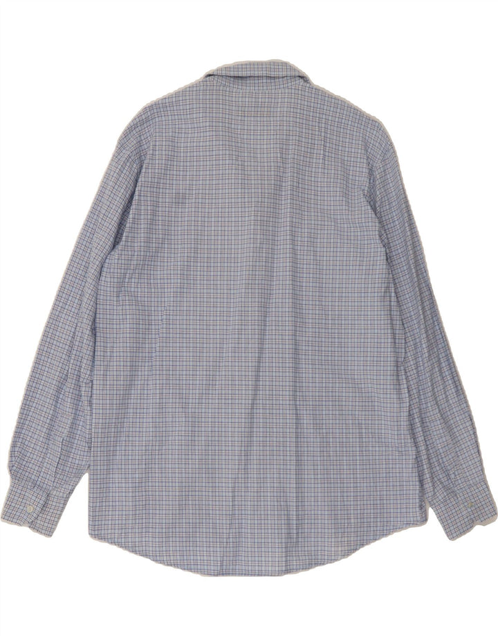 CROWN Mens Shirt Large Blue Check Cotton Vintage Crown and Second-Hand Crown from Messina Hembry 