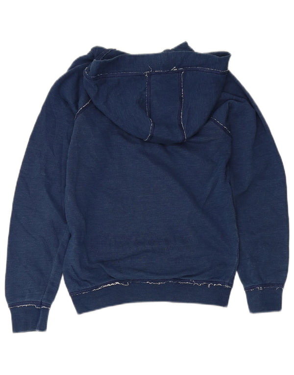 Armani Junior Boys Zip Hoodie πουλόβερ 9-10 ετών Navy Blue Cotton