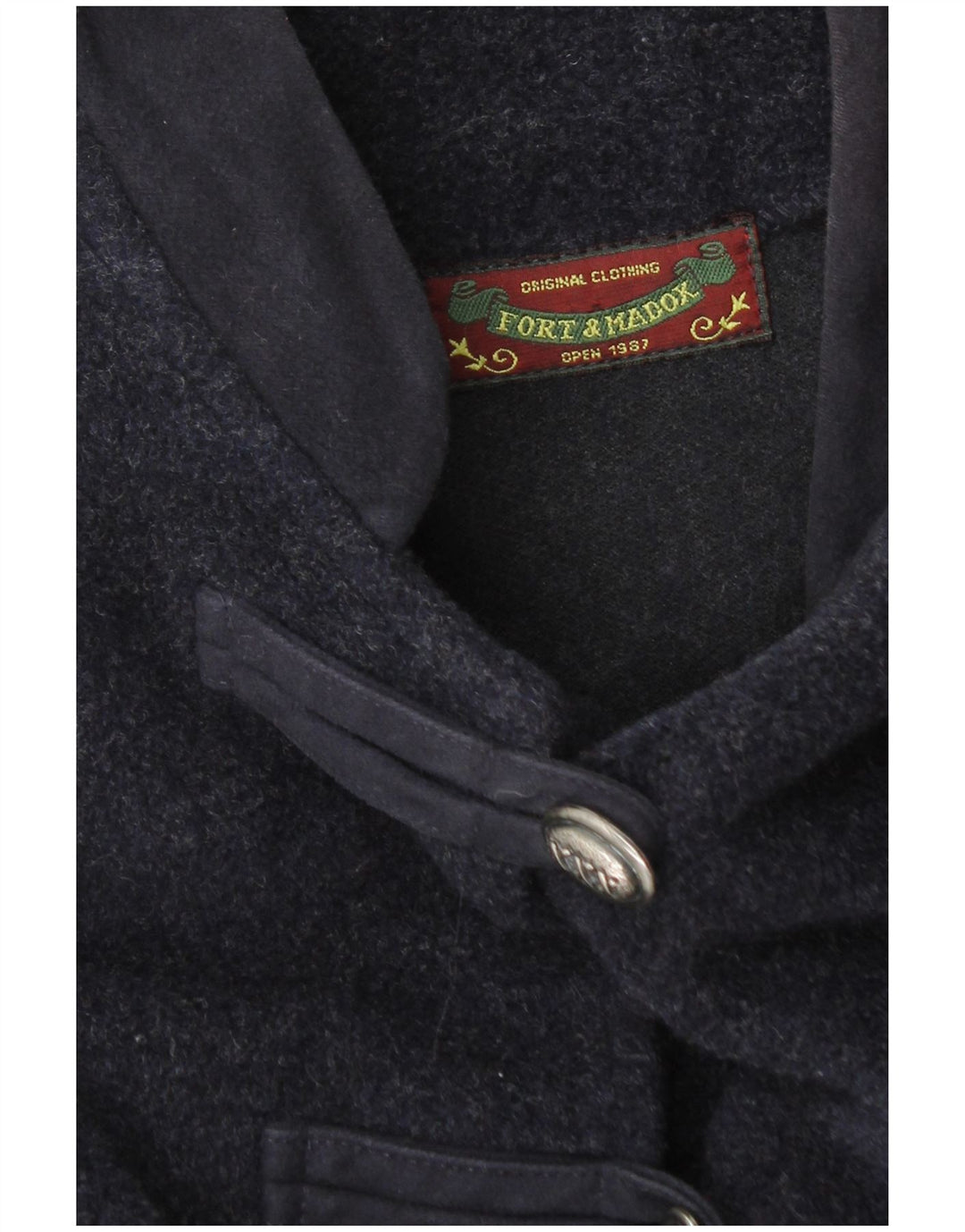 Fort & Madox Dame Poncho Coat UK 40 Large Navy Blue