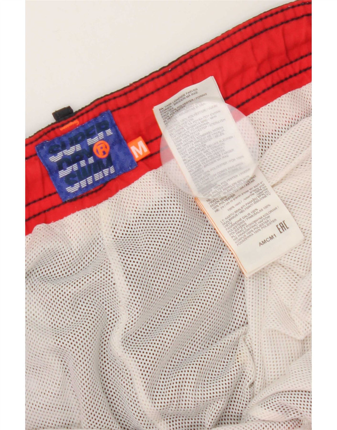 Superdry Grafiske svømmeshorts til mænd Medium W32 L5 Marineblå polyester
