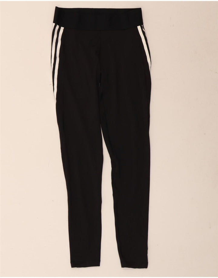 Adidas Womens Aeroready Leggings UK 8/10 Small Black Polyester
