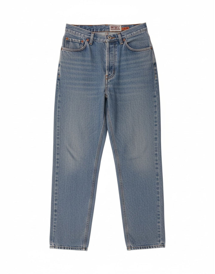 RAYBEST Womens Basic Tapered Jeans IT 44 Medium W28 L28 Blue Cotton