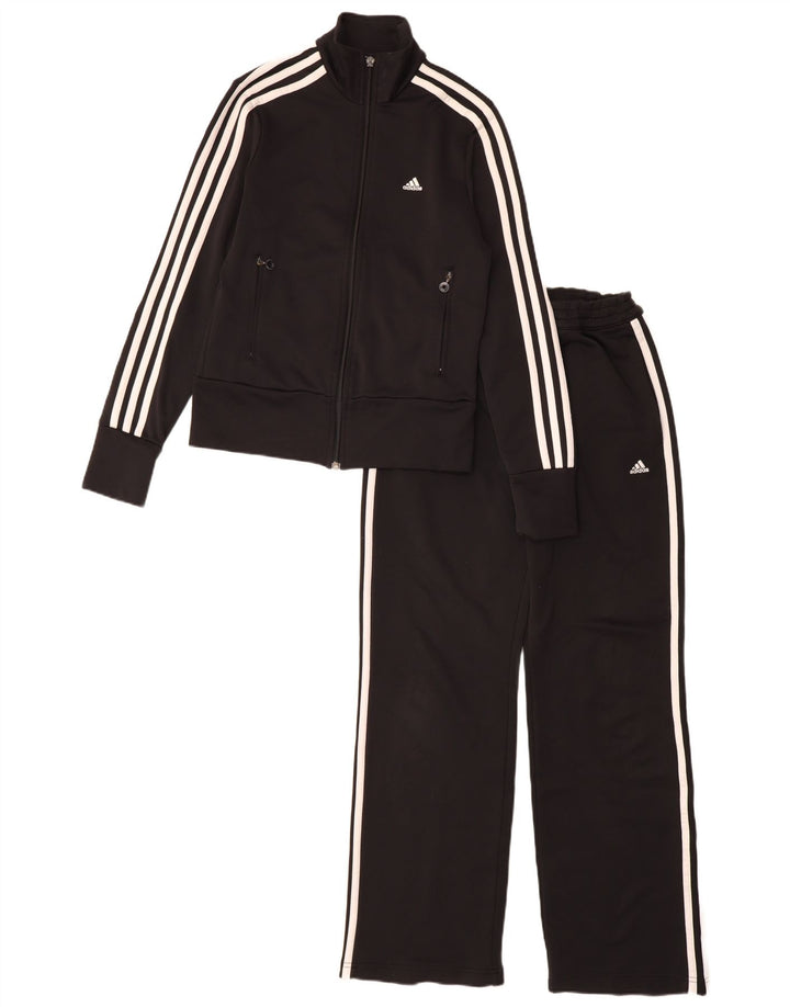 Adidas fuld træningsdragt til kvinder UK 10 Lille sort polyester