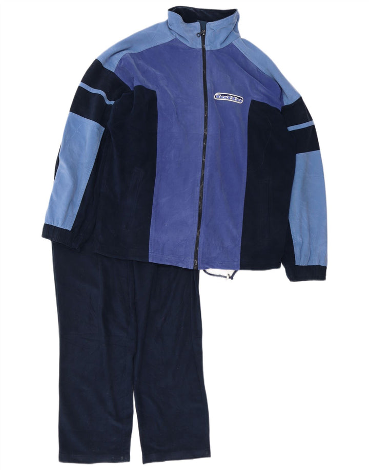 Lotto Herre Velour Fuld træningsdragt Medium Navy Blue Colourblock Polyester