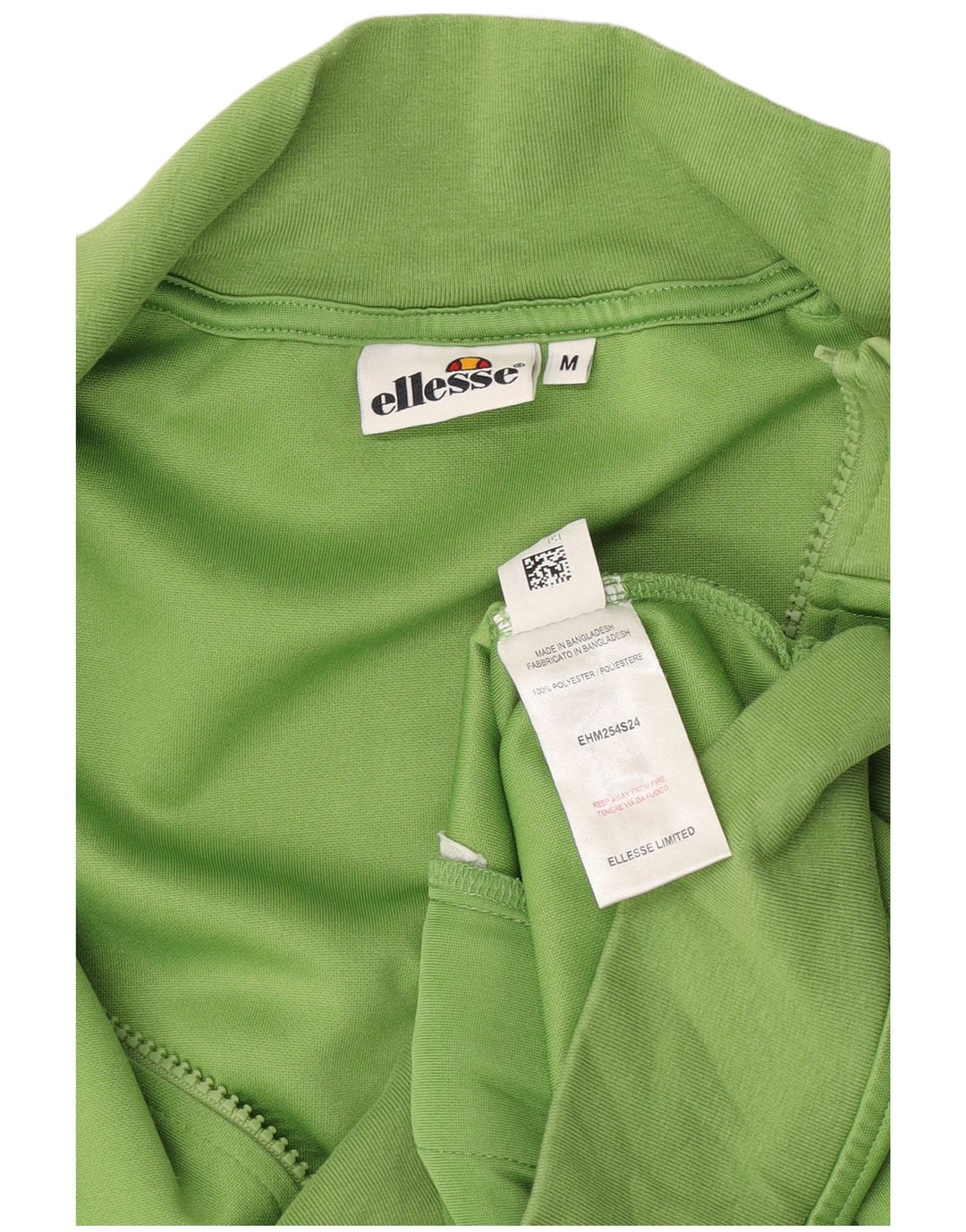 Ellesse Mens Tracksuit Top Jacket Medium Green Colourblock Polyester