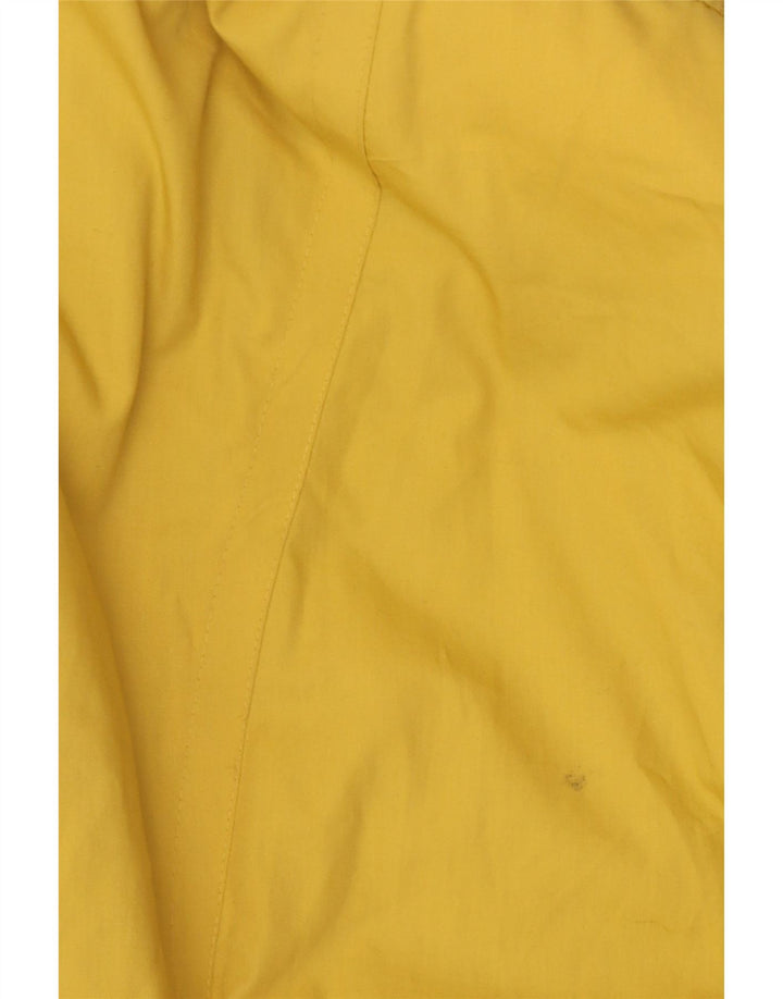 Vintage Womens Oversized Raincoat EU 42 Large Yellow Polyester