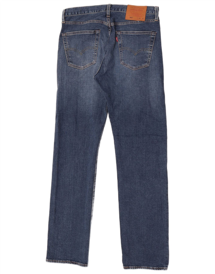 LEVI'S Mens 501 Straight Jeans W30 L32 Blue Cotton