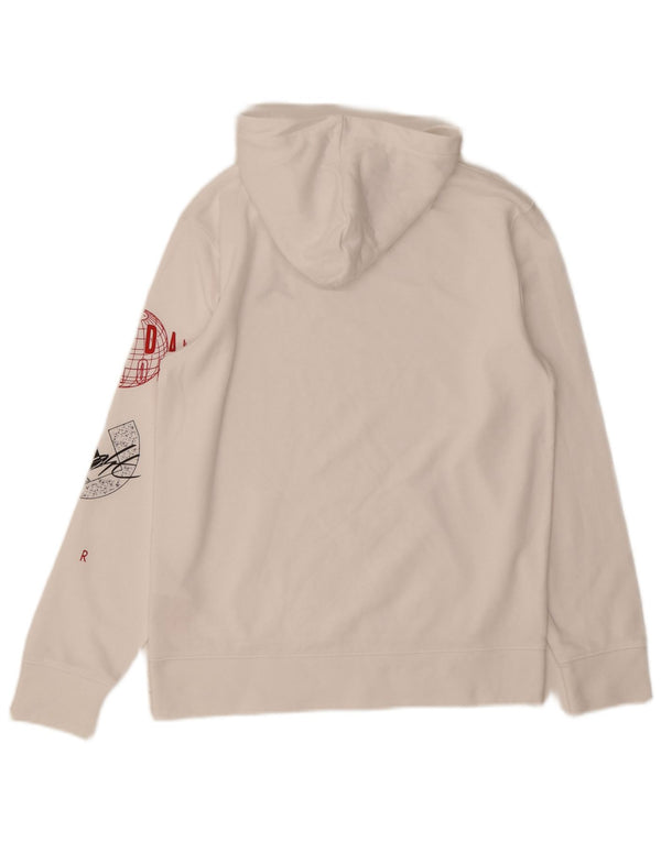 Nike Boys Graphic Hoodie Jumper 13-14 Years XL Λευκό βαμβακερό