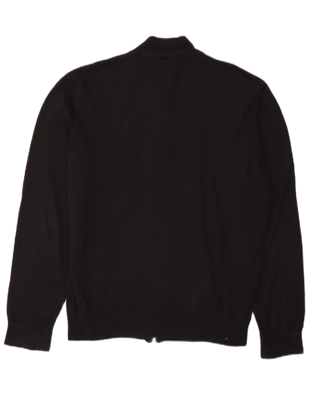 Zara Mens Cardigan Sweater Large Black Cotton