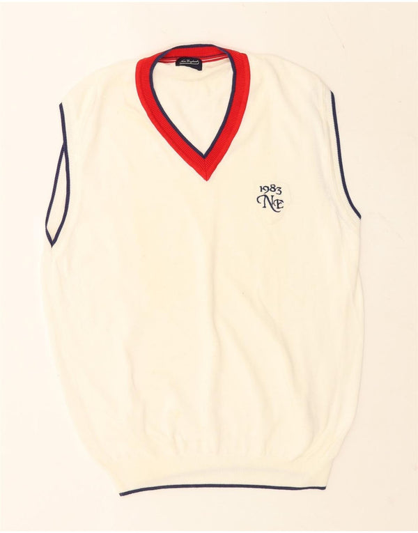 New England Vest Tank Top XL Hvid Colourblock Bomuld
