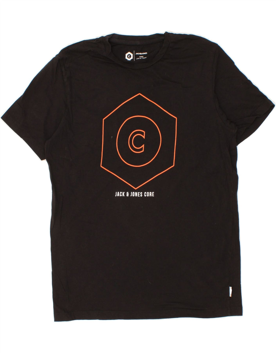 JACK & JONES Mens Graphic T-Shirt Top Medium Black Cotton Vintage Jack & Jones and Second-Hand Jack & Jones from Messina Hembry 