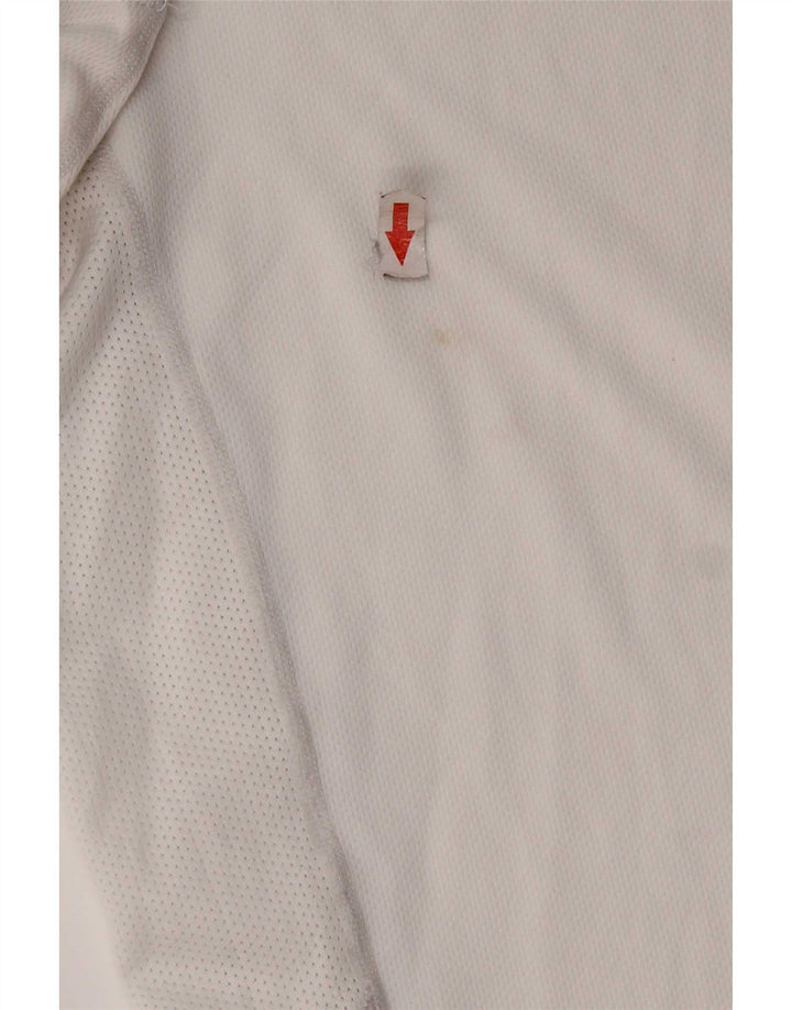 Nike Herre Dri Fit T-shirt Top Medium White Colourblock Polyester
