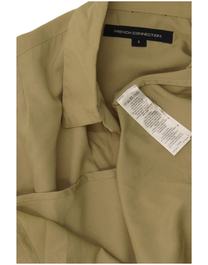 French Connection Womens Oversized Pullover Shirt UK 10 Small Khaki