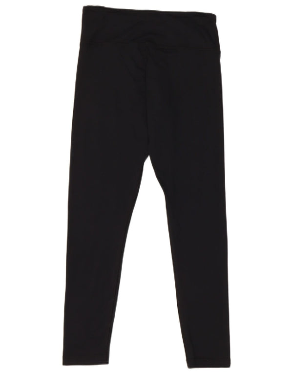 Nike Damen Leggings UK 12 Medium Schwarz Polyester