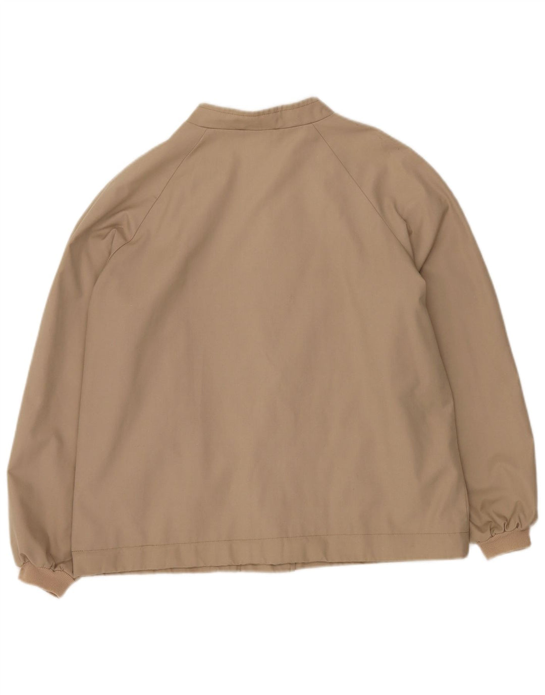 VINTAGE Womens Bomber Jacket UK 14 Large Beige