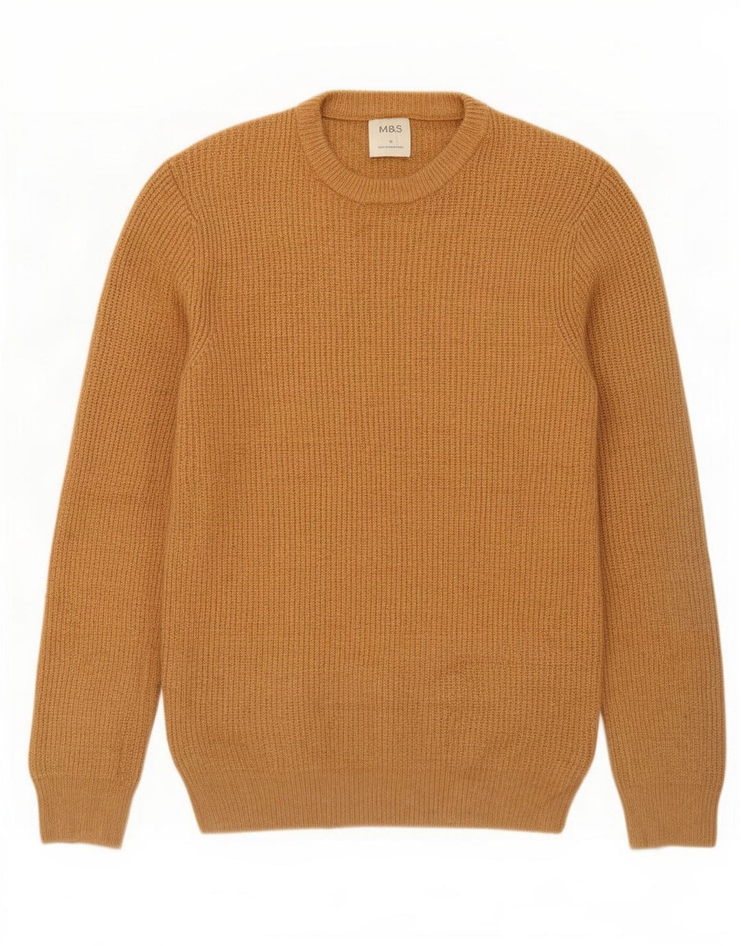 Marks & Spencer Herren-Pullover mit Rundhalsausschnitt, Größe S, Gelb, Polyamid