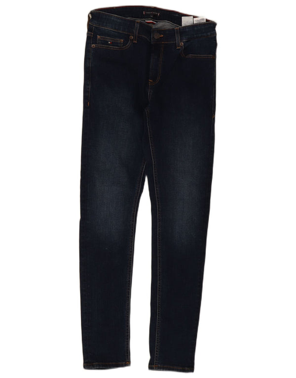 Tommy Hilfiger Meninos Jeans Skinny 13-14 Anos W28 L30 Azul Marinho Algodão