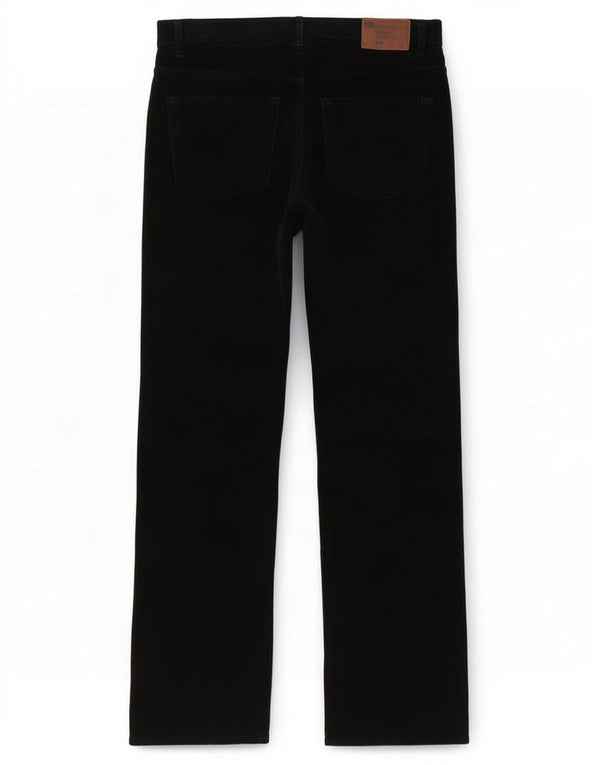Pantaloni dritti in velluto a coste Marks & Spencer da uomo blu Harbour W34 L31 neri