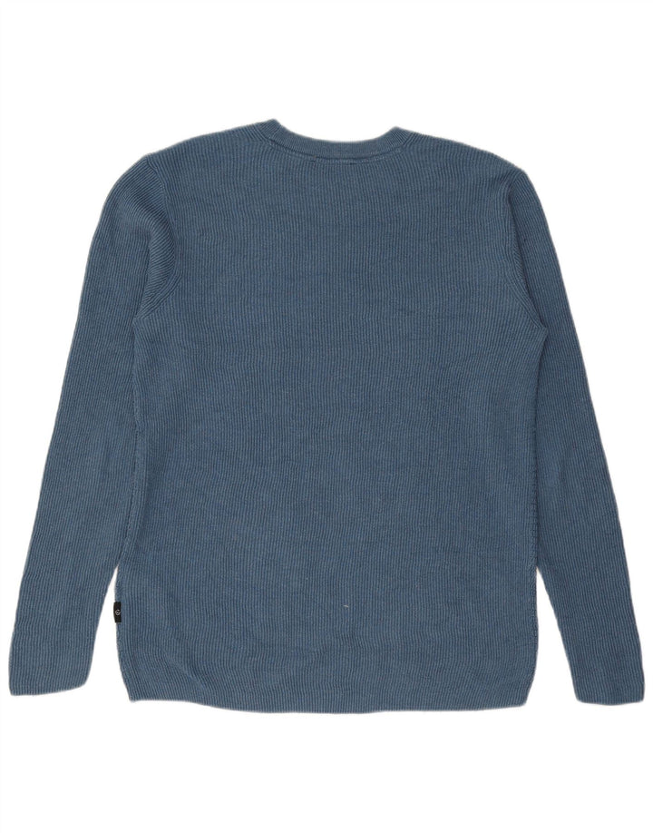 Ted Baker Mens Crew Neck Jumper Sweater Size 3 Medium Blue Cotton