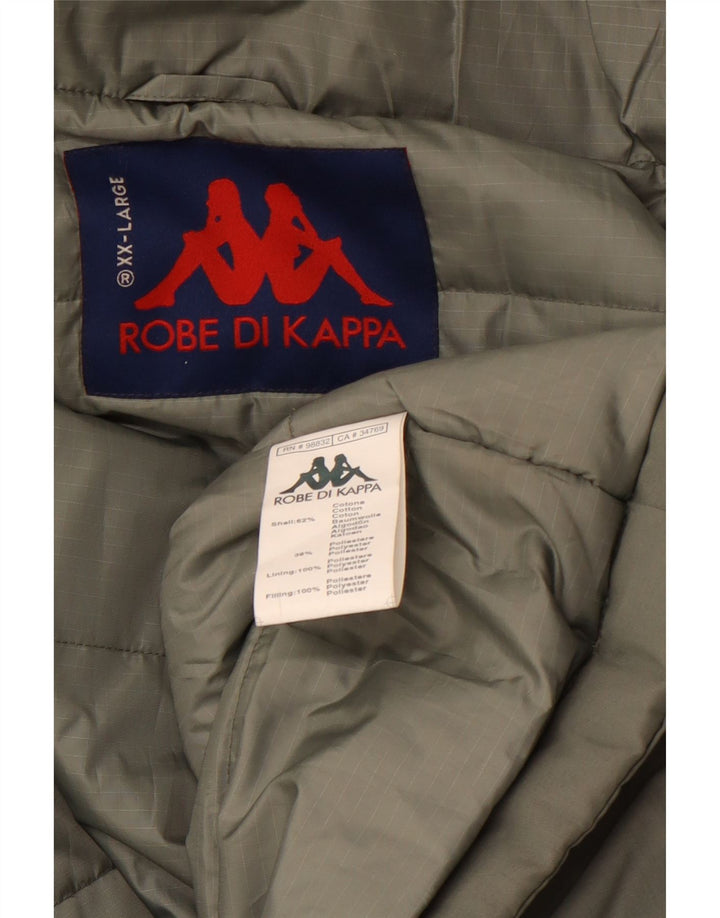 KAPPA Mens Padded Jacket UK 44 2XL Green Cotton