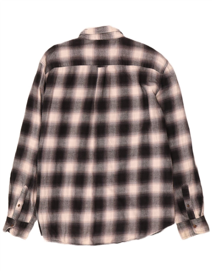 Chaps Camisa de franela para hombre 2XL Algodón a cuadros gris