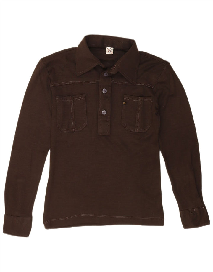 BETA Langærmet poloshirt til mænd, lille brun