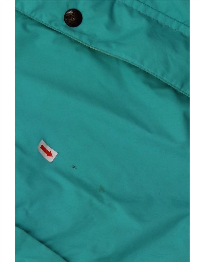 BAILO Mens Loose Fit Rain Jacket IT 46 Small Blue Colourblock Polyester