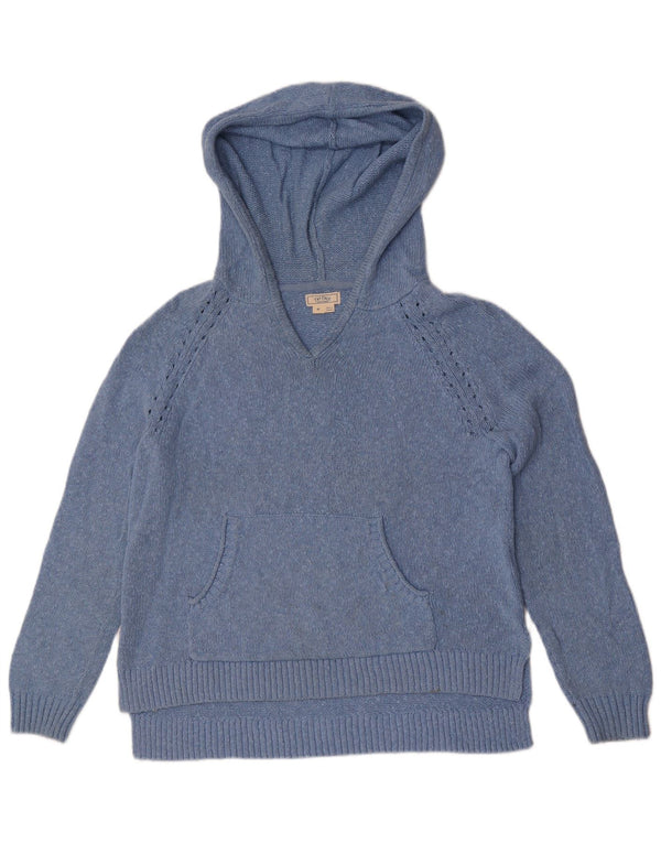 Fat Face Dame Hættetrøje UK 14 Medium Blue Bomuld
