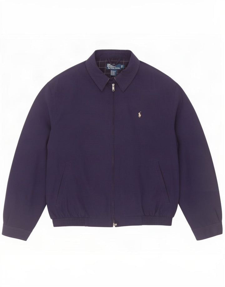 Polo Ralph Lauren Herre Bomber Jacket UK 40 Large Navy Blue Polyester
