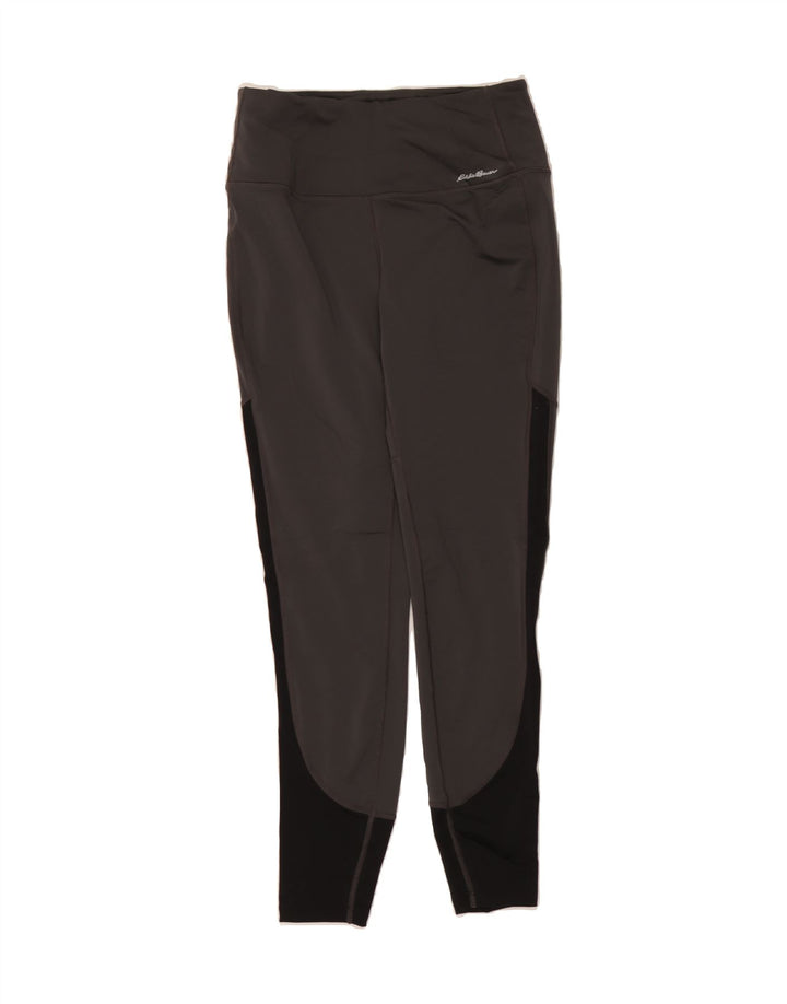 EDDIE BAUER Womens Leggings UK 12 Medium  Grey Colourblock Polyester Vintage Eddie Bauer and Second-Hand Eddie Bauer from Messina Hembry 
