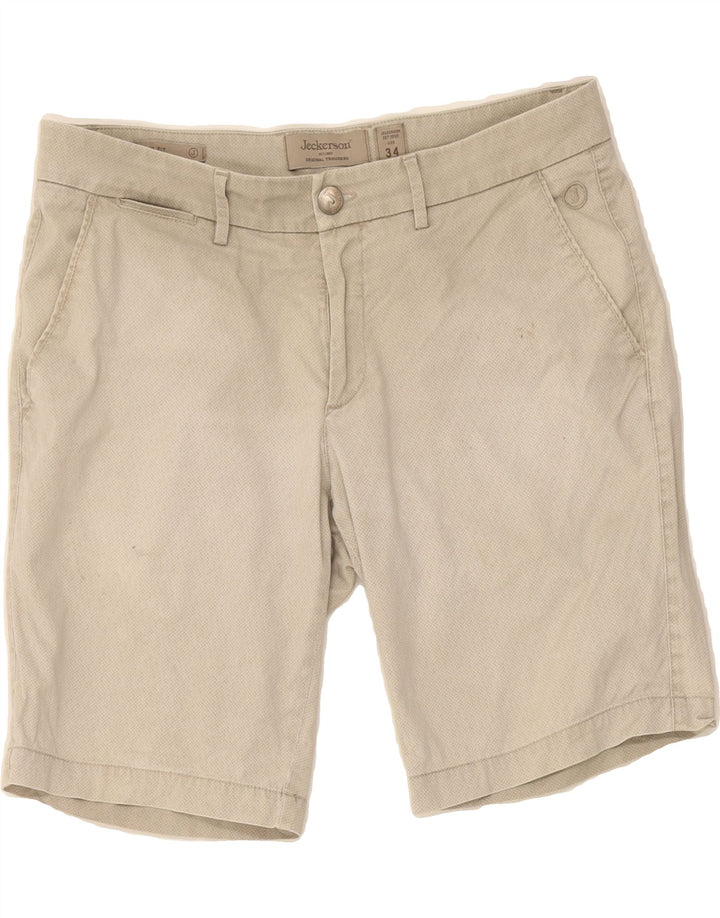 JECKERSON Mens Chino Shorts W34 Large  Grey Cotton Vintage Jeckerson and Second-Hand Jeckerson from Messina Hembry 