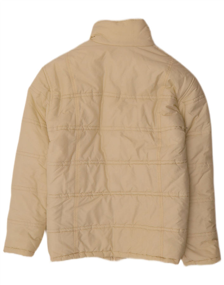 LOTTO Womens Padded Jacket UK 14 Medium Yellow Nylon