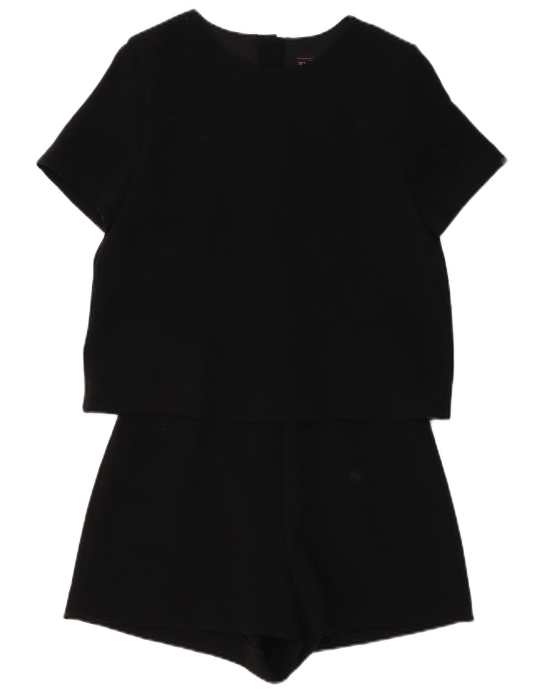 Zara Womens Playsuit UK 12 Medium Black Polyester