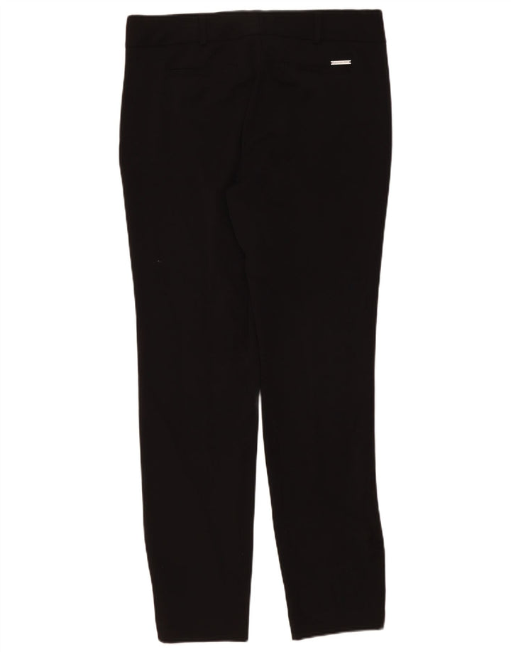 Michael Kors Damen Slim Chino-Hose US 8 Medium W34 L31 Schwarz Polyester