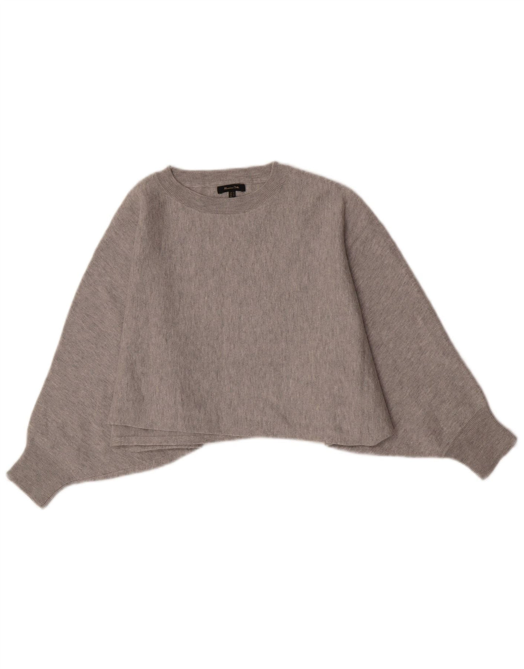 Massimo Dutti Sweat-shirt court pour femme UK 14 Gris moyen moucheté