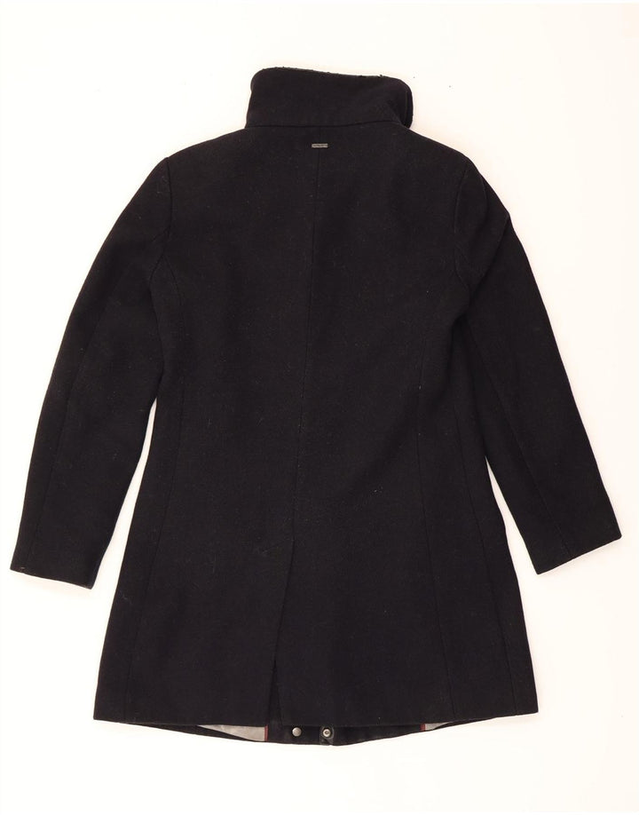 CALVIN KLEIN Womens Overcoat US 6 Medium Navy Blue Wool Vintage Calvin Klein and Second-Hand Calvin Klein from Messina Hembry 