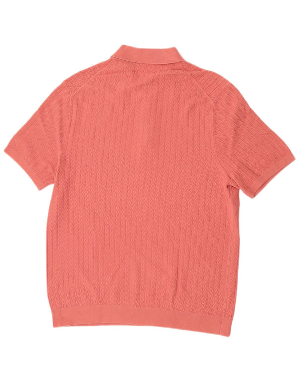 Marks & Spencer Mens Polo Shirt Large Pink Cotton