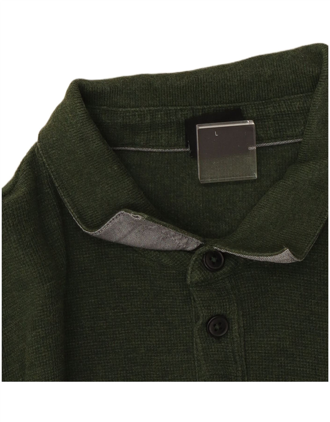 Hugo Boss Mens Long Sleeve Polo Shirt Large Green