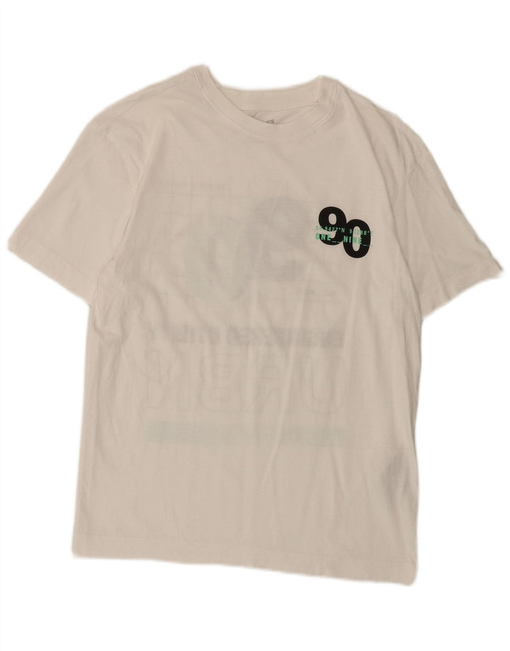 Jack & Jones Mens Graphic T-Shirt Top Small White Cotton