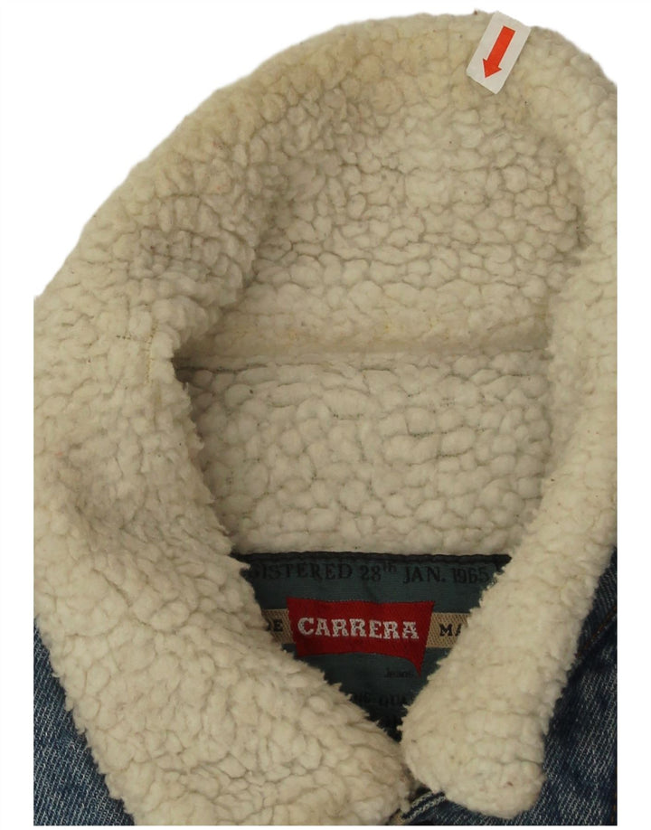 Carrera Herre Sherpa Denim Jacket UK 38 Medium Blue Polyester
