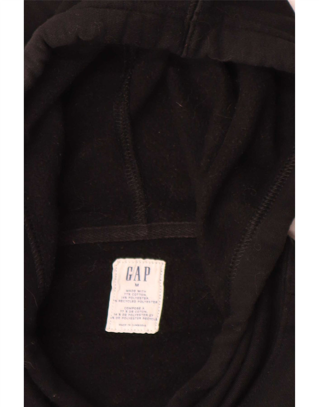 Gap Mens Graphic Hoodie Jumper Medium Black Cotton