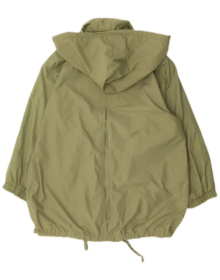 Galleri Dame Hætte Oversized regnjakke UK 12 Medium Green Polyester
