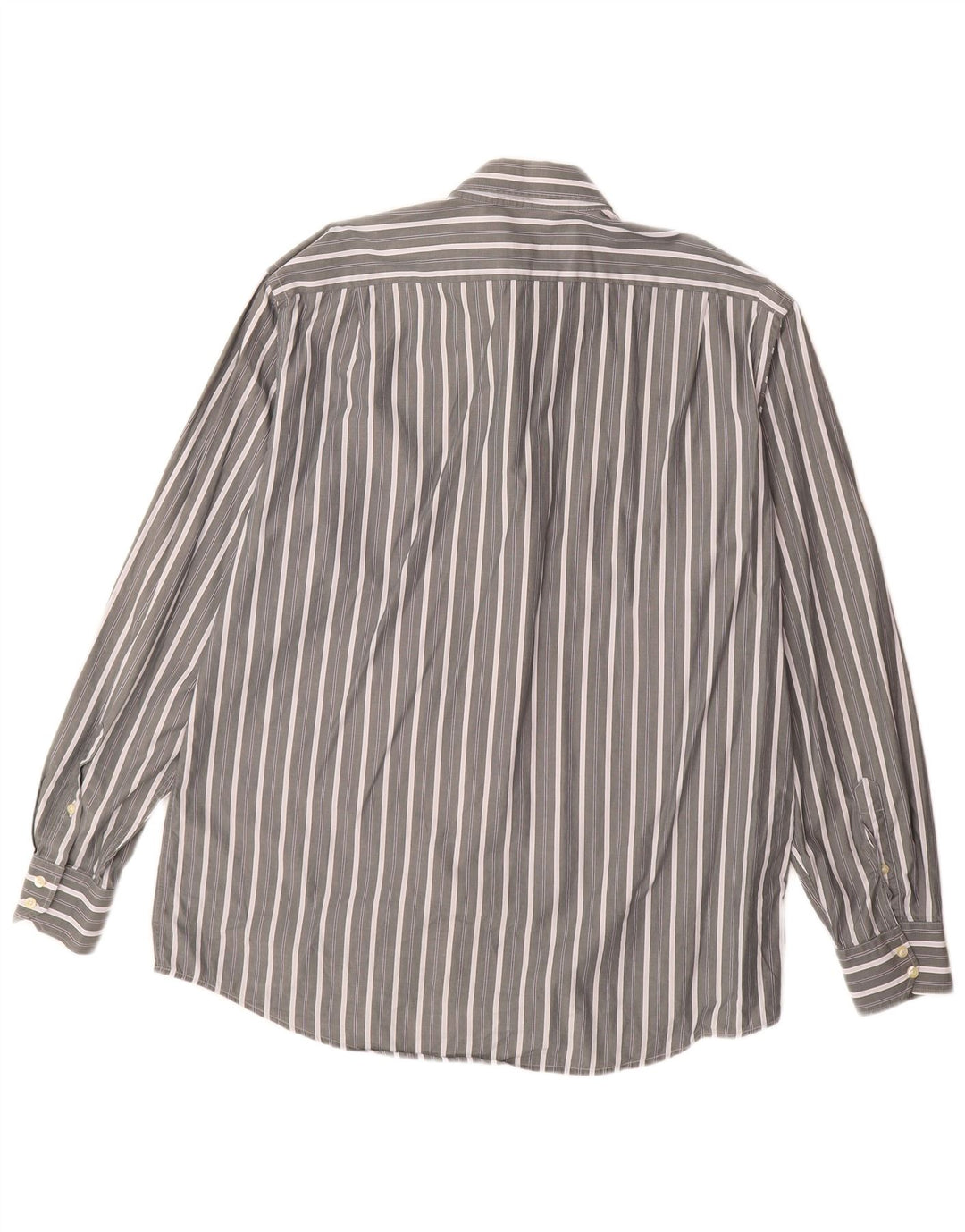 Camicia da uomo LACOSTE taglia 43 grande cotone a righe grigie